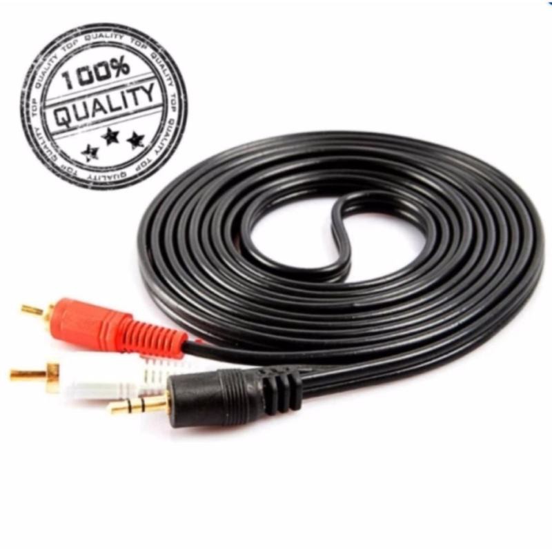 RCA Cable 1.5M 3.5mm(M) to RCA(M) 2หัว สายสัญญาณเสียง ต่อหูฟัง/ลำโพง 423A ยาว 1.5เมตร (สีดำ)