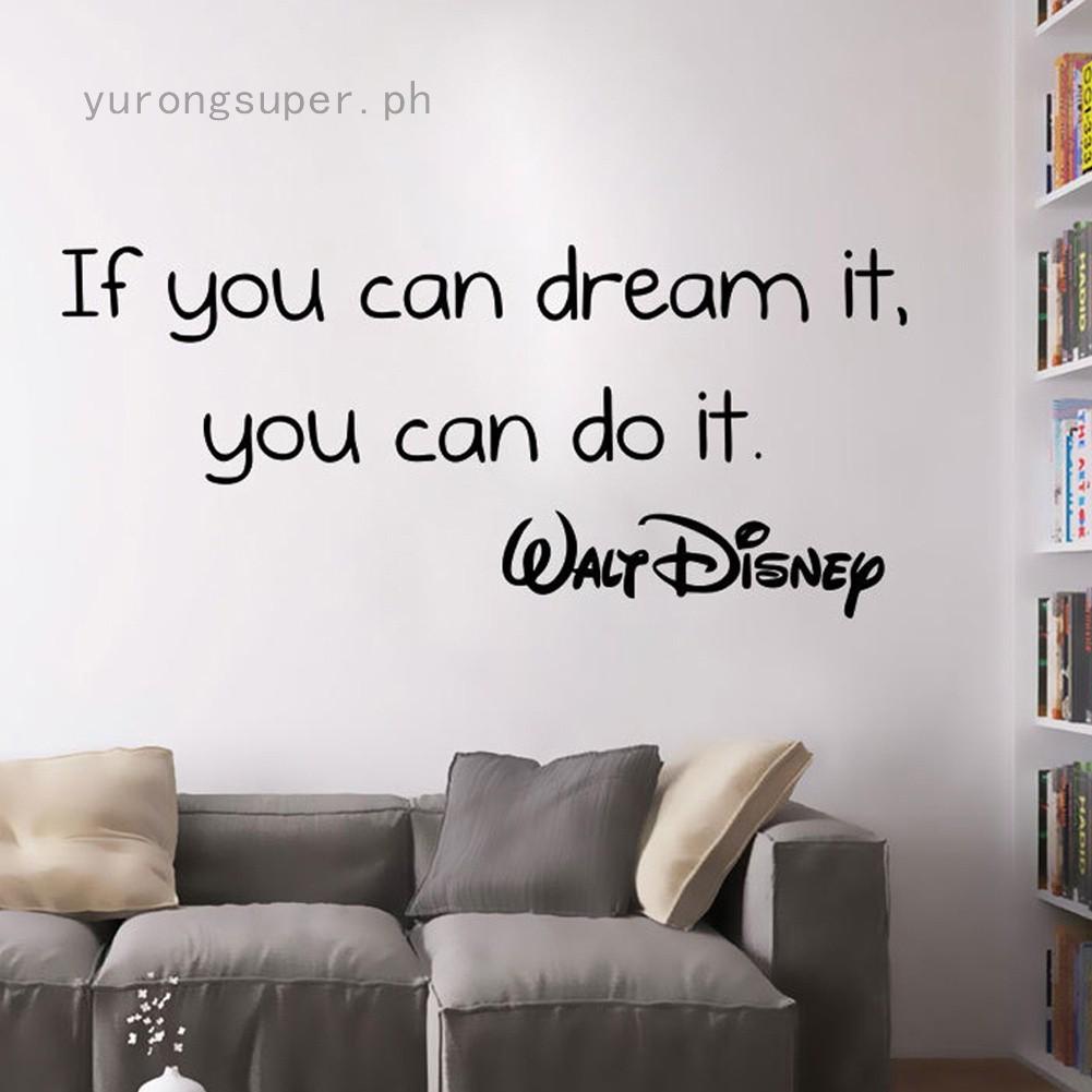 สติ๊กเกอร์ติดผนังภาษาอังกฤษ If You Can Dream It