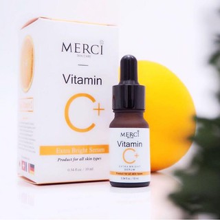 Merci Vitamin C+ Extra Bright Serum 10ml.เมอร์ซี่ วิตามิน ซี เซรั่ม