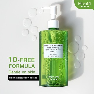 MizuMi Gentle Acne Wash 200ml. เจลล้างหน้าและอาบน้ำ