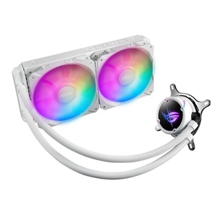 🔥 ROG STRIX LC II 240 ARGB WHITE EDITION ชุดระบายความร้อนด้วยน้ำสำหรับซีพียู มีไฟ RGB และพัดลม ROG 120 mm 2 ตัว🔥