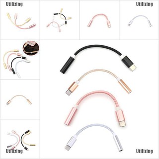 Utilizing Usb Type-C เป็น 3.5 มม. แจ็ค Aux อะแดปเตอร์ สายเคเบิลหูฟัง เครื่องเสียง