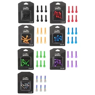 6pcs ไทเทเนียมสายฟ้า Bicycle Stem Screw สกรูก้านจักรยาน สกรูสแตนเลสชุบไทเทเนียม สำหรับจักรยาน Stem MTB จับบาร์กลอน