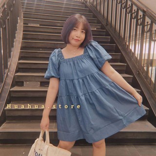 ⭐พร้อมส่ง⭐Blue jeans dress เดรสผ้ายีนส์น่ารักๆ