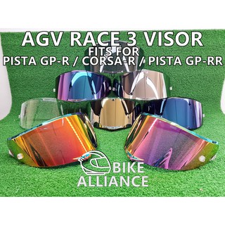 หมวกกันน็อค VISOR RACE 3 PISTA GP-R CORSA-R PISTA GP-RR GPR REVO สีฟ้า สีแดงรุ้ง ป้องกันรังสียูวี