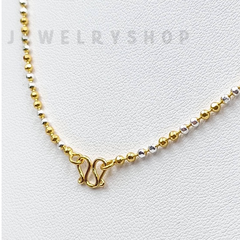 jewelryshop k618 สร้อยคอสองกษัตริย์ ** ยาว 18 นิ้ว*** ลายไข่ปลา ทนทาน ไม่แพ้ ไม่คัน