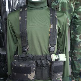 สายโยงบ่า  เวสเดินป่า M4 Chest Rig มีกระเป๋าอเนกประสงค์แถม