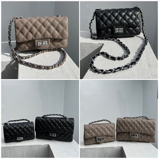 กระเป๋า ทรง CHANEL CLASSIC CAVIAR SKIN Size 8 inch กระเป๋าสะพาย กระเป๋าสะพายข้าง พรีเมียม งานเนียบ ราคาถูก ใช้ได้ทุกวัน