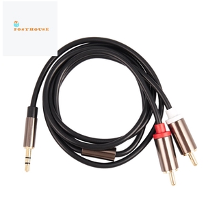 สายแจ็ค 3 . 5 มม . To 2 Rca Audio Cable Aux Splitter 3 . 5 มม . Stereo Male To Male Rca 2 Speaker Cable 1 ม .