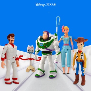 ฟิกเกอร์ดิสนีย์  13cm Toy Story Collection Classic Figure Toy Story Buzz Lightyear Woody Duke Caboom Forky Baswoody โมเดลฟิกเกอร์ ของเล่นสําหรับเด็ก แพ็คละ 5 ชิ้นของเล่นสําหรับเด็ก