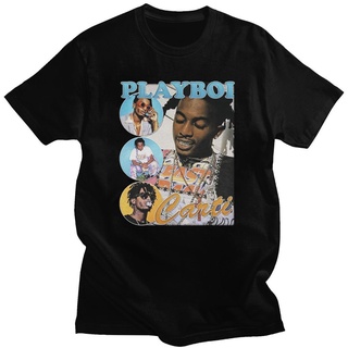 [100% Cotton] ขายดี เสื้อยืดแขนสั้น คอกลม พิมพ์ลายกราฟฟิค Playboi Carti 90s สไตล์วินเทจ สตรีท สําหรับผู้ชาย และผู้หญิง