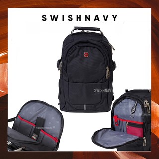 swishnavy กระเป๋าเอกสารกันน้ำ กระเป๋าเป้ใส่laptop รุ่น 591624 แบรนด์แท้  สะพายสะดวก สีดำ ช่องใส่ของเยอะ