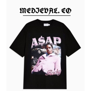 [S-5XL]Asap ROCKY Rap เสื้อยืดลําลอง สําหรับผู้ชาย ผู้หญิง แขนสั้น พิมพ์ลายวงดนตรี 30S สไตล์วินเทจ