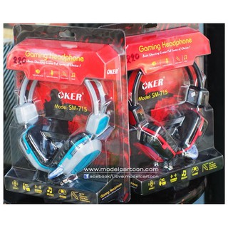 OKER Gaming Headphones SM-715 หูฟัง ครอบหู โอเคอร์