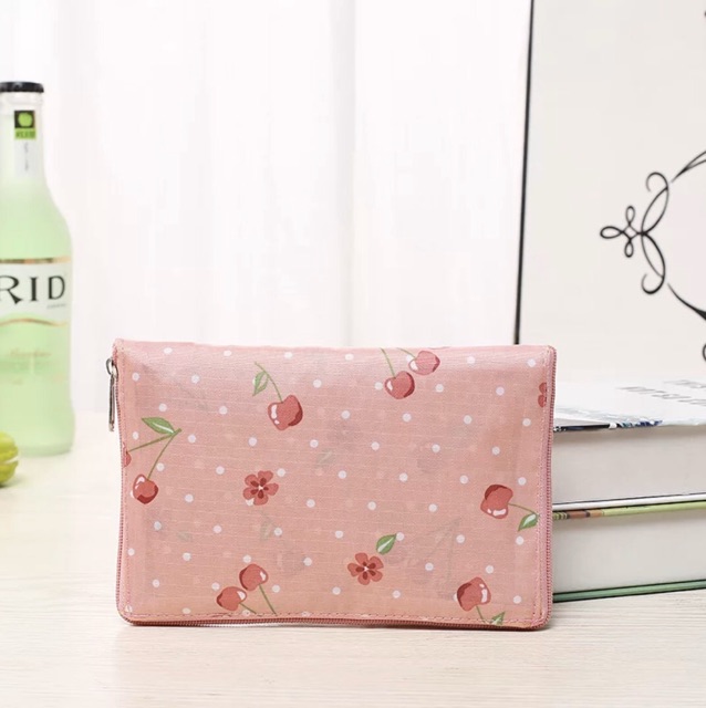 ส่งทันที🎀กระเป๋าพับได้ รุ่นซิปรอบ กันน้ำ ลายสวย สีชัด 37 X 50 X 9 cm. ใบใหญ่ จุได้เยอะ ถุงผ้าพับได้ ถุงช๊อปปิ้ง