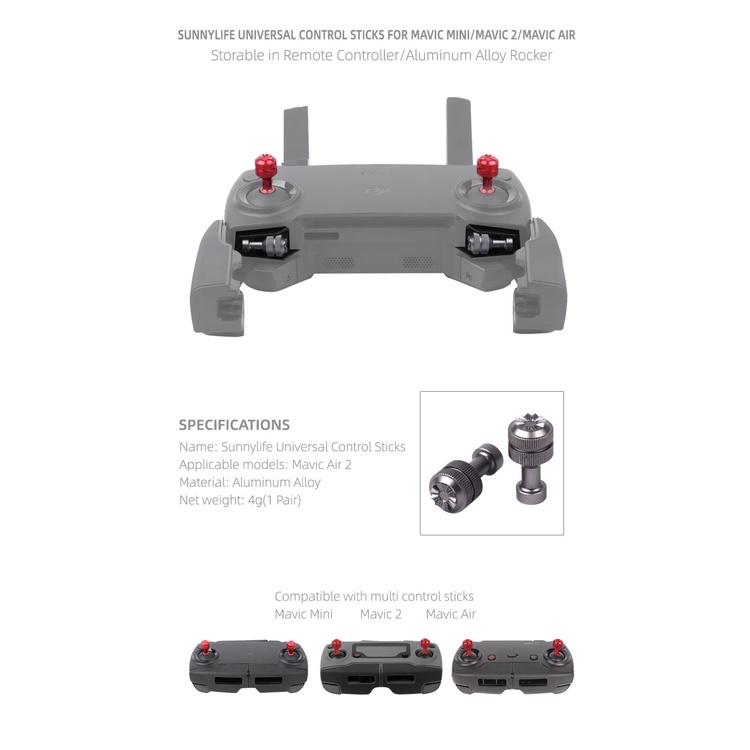 ปุ่มจอยสติ๊กสําหรับ Dji Mavic 3/Mavic Air 2/2S/Mini/2/Mini Se/Air/Mavic 2 รีโมทควบคุม 2 ชิ้น