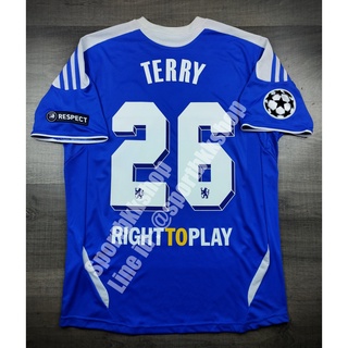 [Retro] - เสื้อฟุตบอล ย้อนยุค Chelsea Home เชลซี เหย้า 2011/12 ชุดแชมป์ Uefa Champion League พร้อมเบอร์ชื่อ 26 TERRY