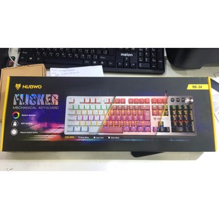 Nubwo NK-34 Flicker Mechanical คีย์บอร์ดเกมมิ่งมีปุ่มหมุนปรับเสียง