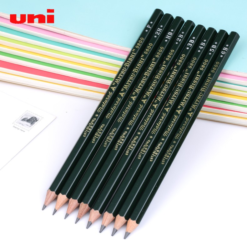 ราคา 1 ชิ้น - UNI MITSUBISHI 9800 MECHANICAL PENCIL (SELECT B, HB, 2B, 4B, 5B, 6B)