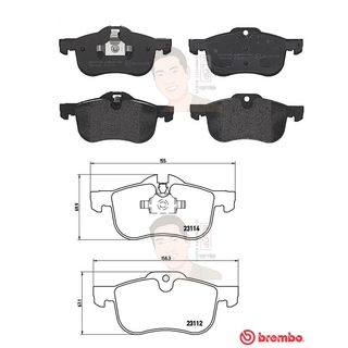 P52 017B ผ้าเบรก F (แท้ BREMBO รุ่น Black) MG6 ปี09-&gt;