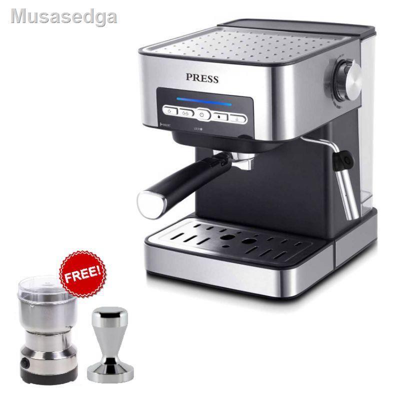 ☃♗เครื่องชงกาแฟ เครื่องชงกาแฟสด PRESS 850W 1.6ลิตร COFFEE MACHINE เครื่องทำกาแฟ เครื่องชงกาแฟอัตโนมัติอุปกรณ์