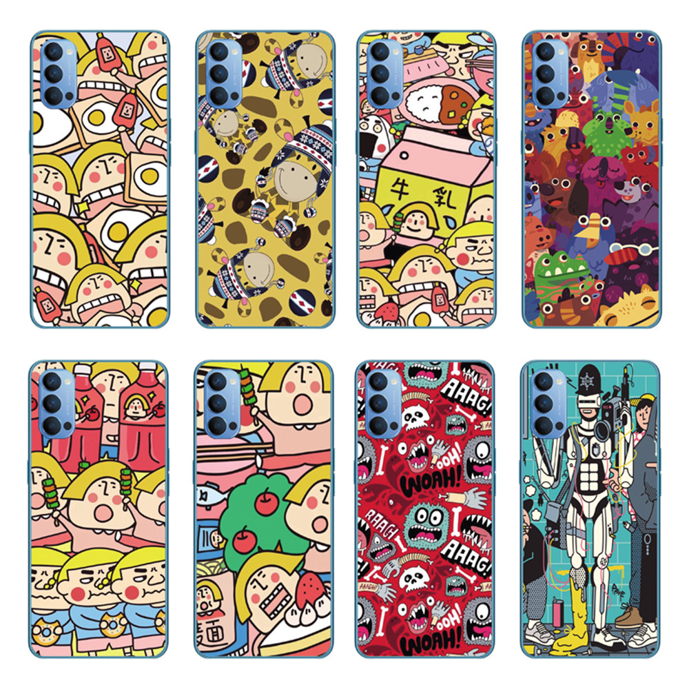 Cover In Silicone Morbido Per Xiaomi Redmi Note 10 4G / Note 10S | 2 Pezzi, Custodia Sottile Antiurto Con Disegno Luna, Nero