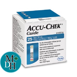 Accu-chek Guide Strip แถบตรวจน้ำตาล จำนวน 1 กล่อง บรรจุ 25 ชิ้น (15901)