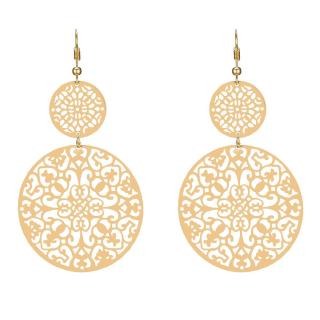 Fashion Bohemian Geometric Statement Dangle Long Earrings For Women Classic Pattern Hollow Round Earrings Bijouterie Hot Sale