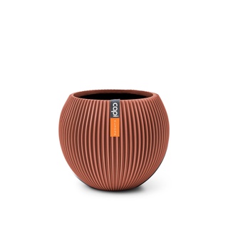 BGVMR 109 Vase Ball Groove Merlot red  (Size D 12 x H 10 cm) - กระถางต้นไม้ Modern แบรนด์ Capi Europe