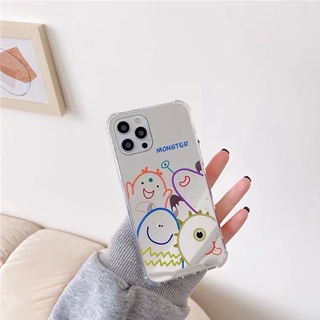 case เคส เคสป้องกันโทรศัพท์มือถือกระจก ลายการ์ตูนมอนสเตอร์น่ารัก สําหรับ เคส samsung Galaxy A14 A24 A34 A54 5G s23 s9 plus s10 lite plus s20 ultra s21 s22 ultra fe note 8 9 10 20 ultra lite A52 A53 A52s A03 4G 5G