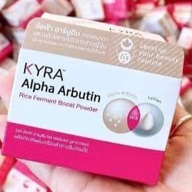 ผงเผือก KYRA Alpha Abutin สูตรใหม่ (1กล่อง 20ถ้วย / 9 ถ้วย)
