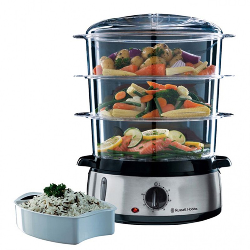 RUSSELL HOBBS Cook At Home Food Steamer หม้อนึ่งไฟฟ้า รุ่น 19270-56 สีดำ