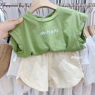 Ommyพร้อมส่ง ชุดเซ็ตเด็กเสื้อ+กางเกง