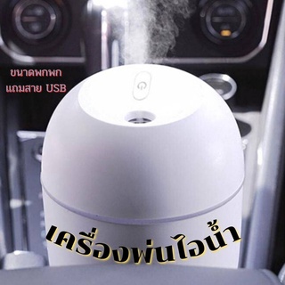 เครื่องพ่นความชื้น พ่นไอน้ำ ที่ฟอกอากาศแบบพกพา สปา แถมสายUSB