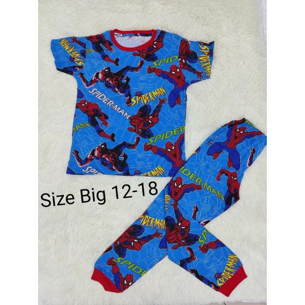 PYJAMAS กางเกงขาสั้นเด็กชาย SPIDER MAN/ PYJAMAS LENGAN PENDEK
