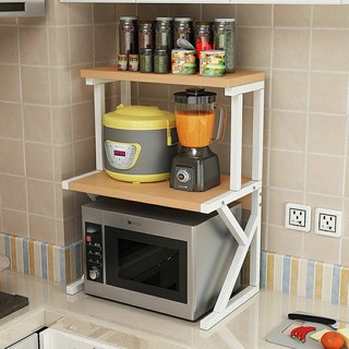 ชั้นวางของในครัวชั้นวางเตาอบไมโครเวฟ2 ชั้น Kitchen shelf microwave oven rack✅สินค้าพร้อมส่ง