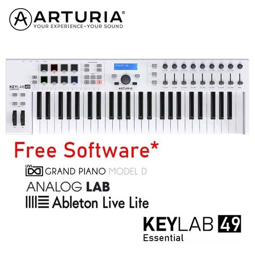 Arturia KeyLAB Essential 49 เป็น MIDI Controller แบบ Workstation สำหรับทำเพลงเต็มรูปแบบ
