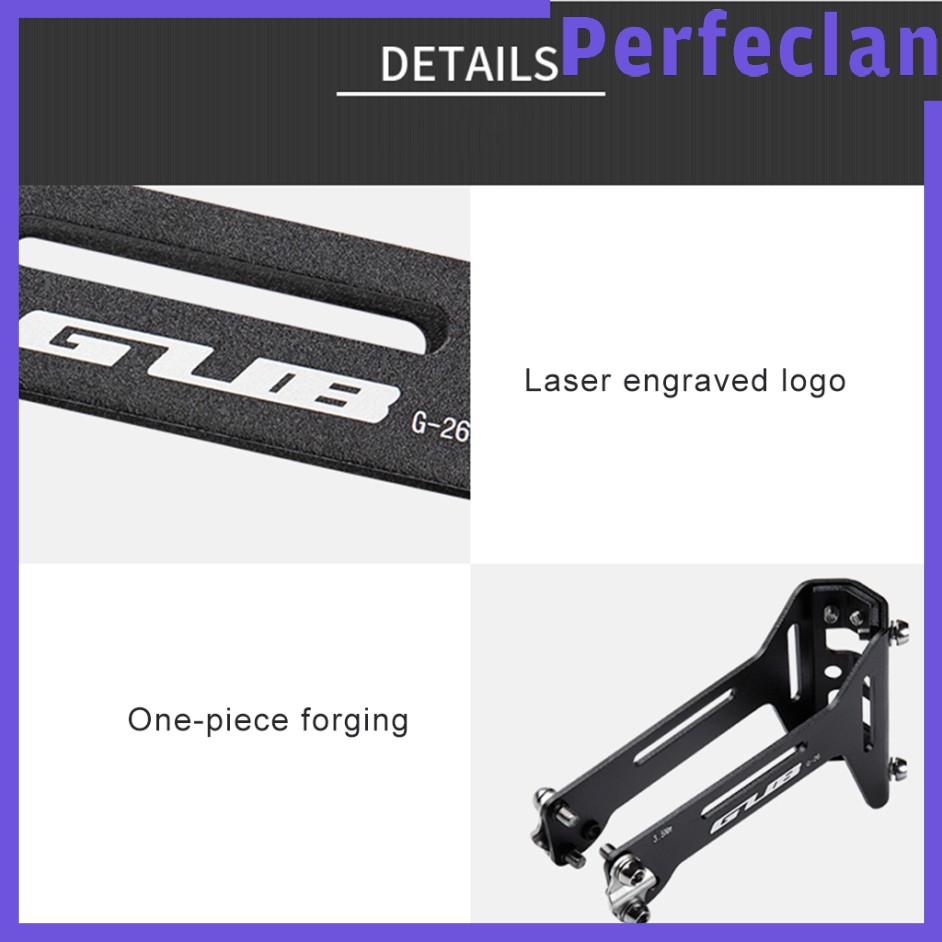 Perfeclan Bike Double Water Bottle Cage Adapter Mount Bracket Seatpost Rack Accessory 358