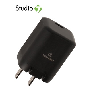 อะแดปเตอร์ TECHPRO Wall USB Charger 1 USB-C (PD30W/PPS33W) + USB-C to USB-C Cable 1M GaN Black by Studio7