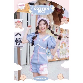งานป้าย pink พร้อมส่ง S จ้าสีฟ้า