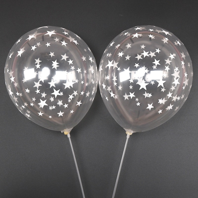 ลูกโป่งใสลายดาว ขนาด 12นิ้ว (แพ็คละ10-50ใบ) - รูปที่ 5