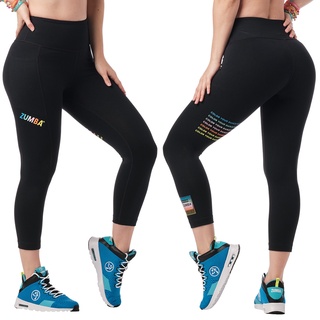 Zumba Wear : Dance In Color High Waisted Crop Leggings (กางเกงเลกกิ้งออกกำลังกายซุมบ้า)