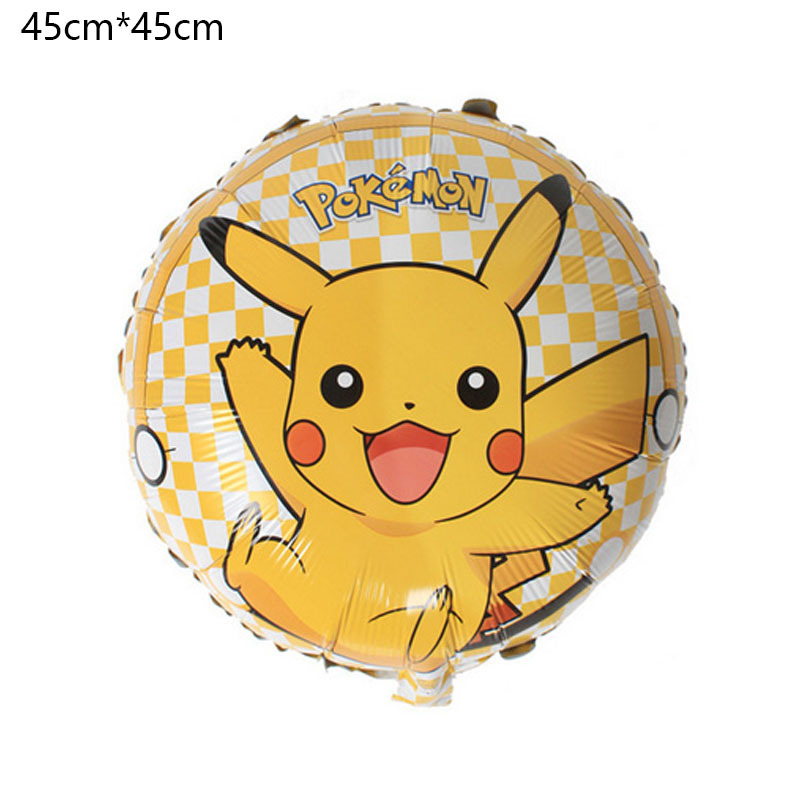 20 ชิ้น Pokemon Gold Pikachu ฟอยล์ Baloon 32 นิ้วจํานวนบอลลูนตกแต่งงานเลี้ยงวันเกิด