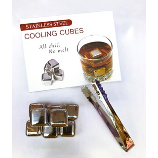 cooling cubes น้ำแข็งสแตนเลส ไม่มีวันละลาย ให้ความเย็น แต่ไม่เสียรสชาติไปกับน้ำแข็งที่ละลายในแก้ว