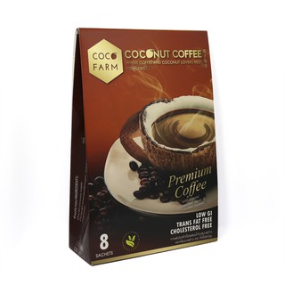 Coconut Coffee กาแฟมะพร้าว ขนาด 160 กรัม  มี 8 ซองๆละ 20 กรัม หมดอายุ 03/25