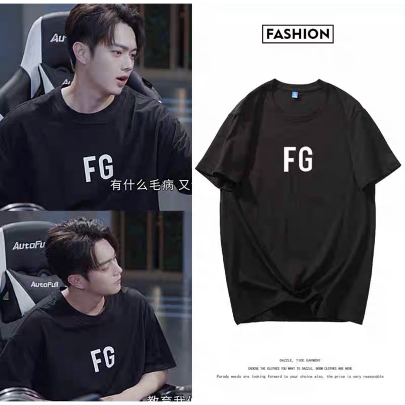 พร้อมส่ง FG ดำ S❗️เสื้อยืดคอกลมผ้าคอตตอน FG Fear of God Essentials zgdx