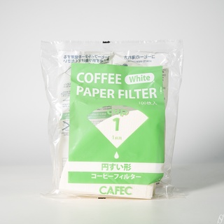 Cafec Coffee Filter 1 cup White 100 pieces CC1-100W