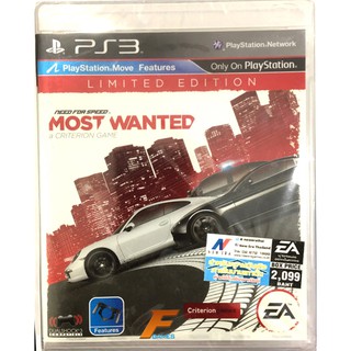 PS3 Need for Speed: Most Wanted - A Criterion Game Limited Edition English แผ่นเกม ของแท้ มือ1 มือหนึ่ง ของใหม่ ในซีล