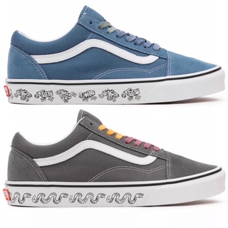 VANS OLD SKOOL UV DREAMS NAVY/PEWTER TRUE WHITE SNEAKERS สินค้ามีประกันแท้