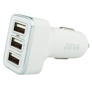 อุปกรณ์ชาร์จมือถือในรถ CAR CHARGER BEVA C063 WHITE USB FAST CHARGEER SAFETY HIGH QUALITY 3 USB PORTS 5.5A (MAX)